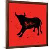 Pamplona Bull V-Rosa Mesa-Framed Art Print