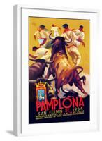 Pamplona, San Fermin-Charles Dana Gibson-Framed Art Print