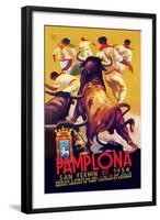 Pamplona, San Fermin-Charles Dana Gibson-Framed Art Print