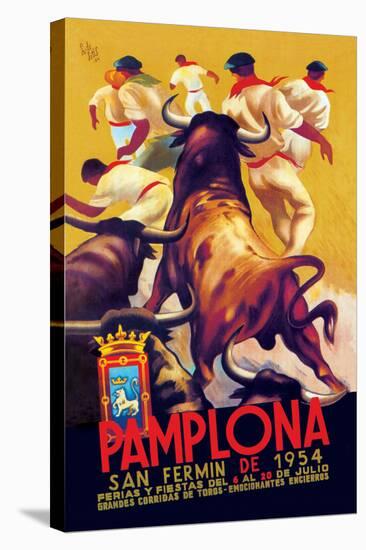 Pamplona, San Fermin-Charles Dana Gibson-Stretched Canvas