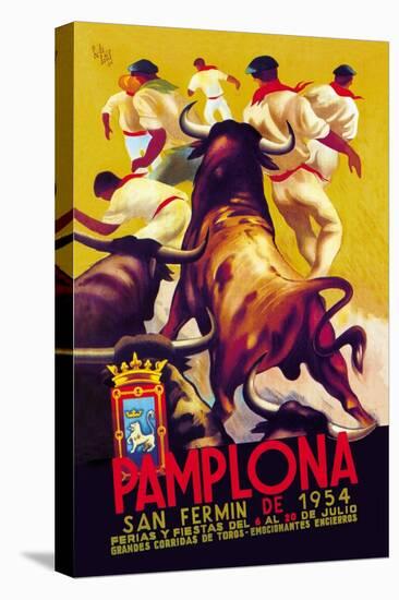 Pamplona, San Fermin-Charles Dana Gibson-Stretched Canvas
