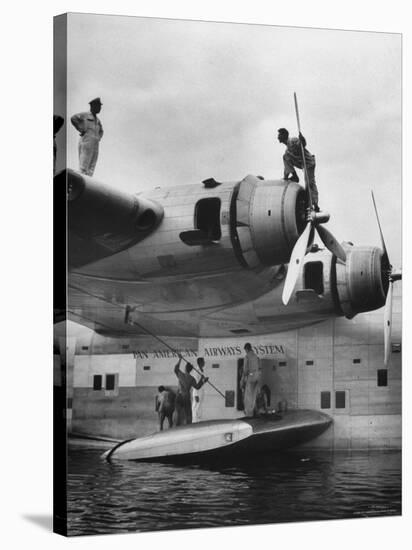 Pan Am Clipper Seaplane-George Strock-Stretched Canvas