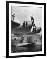 Pan Am Clipper Seaplane-George Strock-Framed Photographic Print