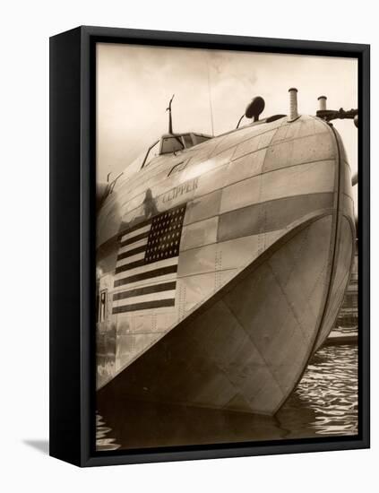 Pan Am Clipper Seaplane-George Strock-Framed Stretched Canvas