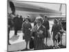 Pan Am Stewardesses in Frankfurt after Emergency Landing-null-Mounted Photographic Print