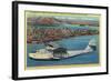 Pan American Airways "China Clipper" from Orient - San Francisco, CA-Lantern Press-Framed Art Print