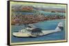 Pan American Airways "China Clipper" from Orient - San Francisco, CA-Lantern Press-Framed Stretched Canvas