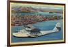 Pan American Airways "China Clipper" from Orient - San Francisco, CA-Lantern Press-Framed Art Print