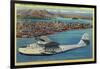 Pan American Airways "China Clipper" from Orient - San Francisco, CA-Lantern Press-Framed Art Print