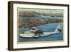 Pan American Airways "China Clipper" from Orient - San Francisco, CA-Lantern Press-Framed Art Print