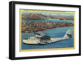 Pan American Airways "China Clipper" from Orient - San Francisco, CA-Lantern Press-Framed Art Print