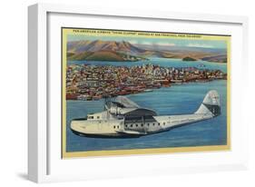 Pan American Airways "China Clipper" from Orient - San Francisco, CA-Lantern Press-Framed Art Print