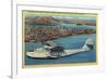 Pan American Airways "China Clipper" from Orient - San Francisco, CA-Lantern Press-Framed Art Print