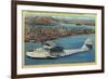 Pan American Airways "China Clipper" from Orient - San Francisco, CA-Lantern Press-Framed Art Print