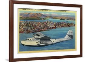 Pan American Airways "China Clipper" from Orient - San Francisco, CA-Lantern Press-Framed Art Print