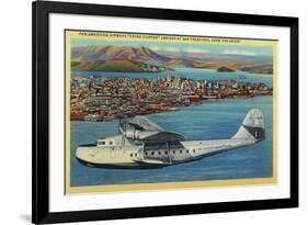 Pan American Airways "China Clipper" from Orient - San Francisco, CA-Lantern Press-Framed Art Print