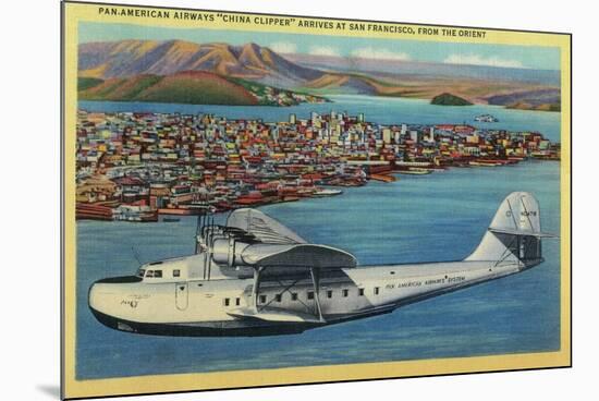 Pan American Airways "China Clipper" from Orient - San Francisco, CA-Lantern Press-Mounted Premium Giclee Print