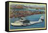 Pan American Airways "China Clipper" from Orient - San Francisco, CA-Lantern Press-Framed Stretched Canvas