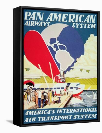 Pan American Airways System Poster, 1929-null-Framed Stretched Canvas
