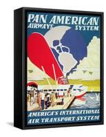 Pan American Airways System Poster, 1929-null-Framed Stretched Canvas