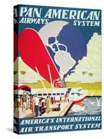 Pan American Airways System Poster, 1929-null-Stretched Canvas