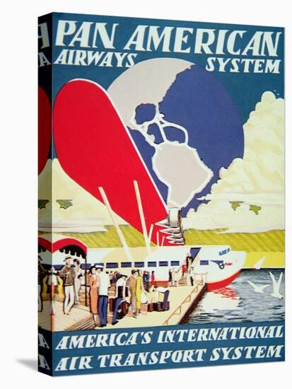 Pan American Airways System Poster, 1929-null-Stretched Canvas