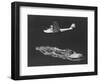 Pan American China Clipper Flying Over Alcatraz Island Photograph - San Francisco, CA-Lantern Press-Framed Art Print