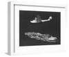 Pan American China Clipper Flying Over Alcatraz Island Photograph - San Francisco, CA-Lantern Press-Framed Art Print