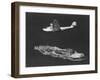 Pan American China Clipper Flying Over Alcatraz Island Photograph - San Francisco, CA-Lantern Press-Framed Art Print