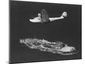 Pan American China Clipper Flying Over Alcatraz Island Photograph - San Francisco, CA-Lantern Press-Mounted Art Print