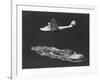Pan American China Clipper Flying Over Alcatraz Island Photograph - San Francisco, CA-Lantern Press-Framed Art Print