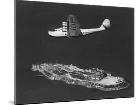 Pan American China Clipper Flying Over Alcatraz Island Photograph - San Francisco, CA-Lantern Press-Mounted Art Print