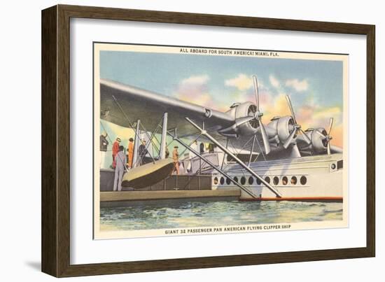 Pan American Clipper Boarding in Miami-null-Framed Art Print