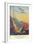 Pan-American Clipper Flying Over China - Hong Kong, China-Lantern Press-Framed Art Print