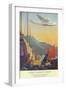 Pan-American Clipper Flying Over China - Hong Kong, China-Lantern Press-Framed Premium Giclee Print