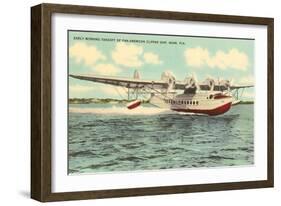 Pan-American Clipper Taking Off, Florida-null-Framed Art Print