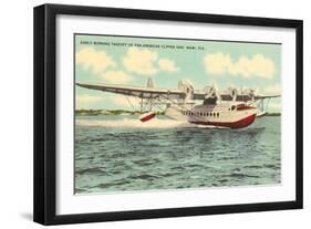 Pan-American Clipper Taking Off, Florida-null-Framed Art Print