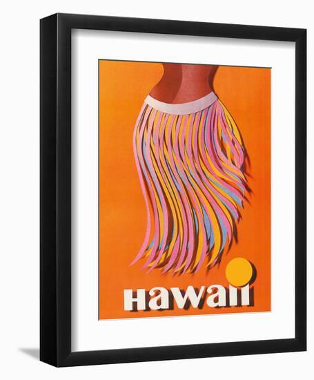 Pan American: Hawaii - Hula Skirt-null-Framed Giclee Print