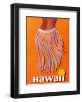 Pan American: Hawaii - Hula Skirt-null-Framed Art Print