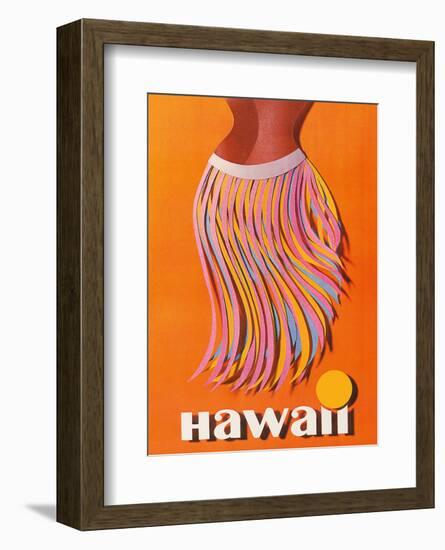 Pan American: Hawaii - Hula Skirt-null-Framed Art Print