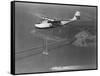 Pan American Philippine Martin Clipper over San Francisco Photograph - San Francisco, CA-Lantern Press-Framed Stretched Canvas