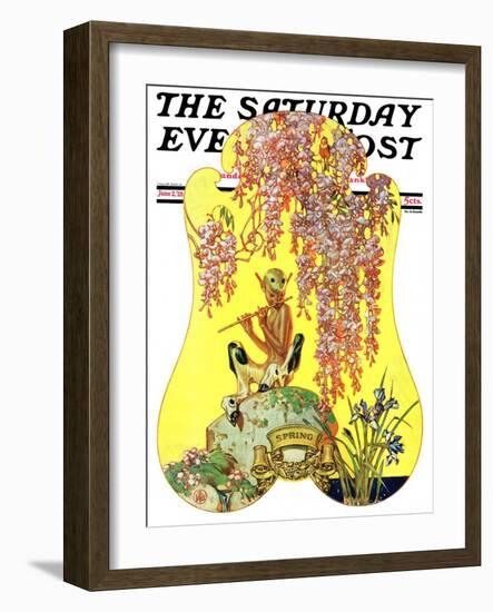 "Pan and His Pipes," Saturday Evening Post Cover, June 2, 1928-Joseph Christian Leyendecker-Framed Giclee Print