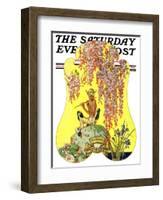 "Pan and His Pipes," Saturday Evening Post Cover, June 2, 1928-Joseph Christian Leyendecker-Framed Giclee Print