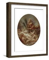 Pan and Nymph Syrinx, 1760-1765-François Boucher-Framed Giclee Print