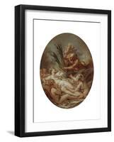 Pan and Nymph Syrinx, 1760-1765-François Boucher-Framed Giclee Print