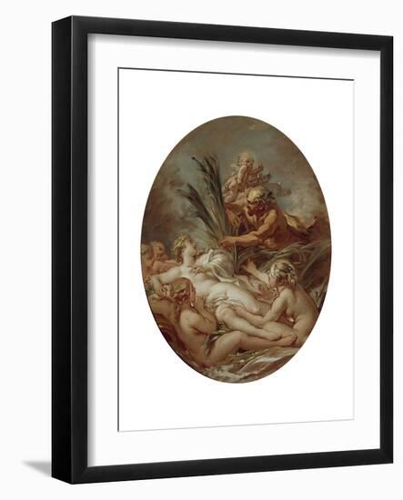 Pan and Nymph Syrinx, 1760-1765-François Boucher-Framed Giclee Print