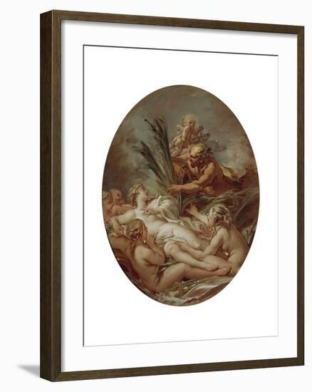 Pan and Nymph Syrinx, 1760-1765-François Boucher-Framed Giclee Print