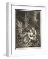 Pan and Pomona, C.1685-Jan Verkolje-Framed Giclee Print