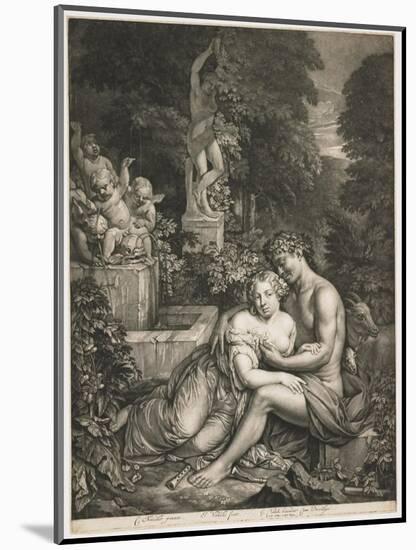 Pan and Pomona, C.1685-Jan Verkolje-Mounted Giclee Print