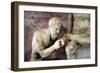 Pan and Satyr, Pan Removing a Splinter from a Satyr's Foot-null-Framed Photographic Print